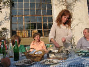 Lisa, Bibi, Cline und die Schlierbacher Forellen am 23.4.2006 in der Pumpstation